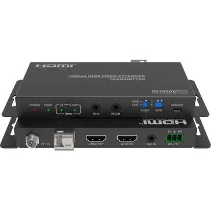 DVDO 4K60 Extensor HDMI 6.2 Millas sobre Fibra Óptica TX/RX con HDMI 2.0b y Soporte HDR