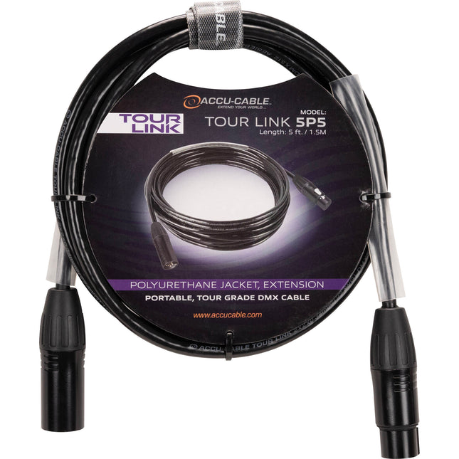 American DJ Tour Link 5P5 Cable DMX Profesional 5 Pines 1.52 m Durable