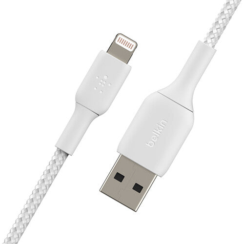 Belkin BoostCharge Cable Lightning a USB-A 1 Metro Nylon Trenzado Blanco