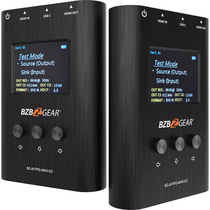 BZBGEAR HDMI 2.1 Probador de Señal Portátil 8K60 48 Gb/s USB-C