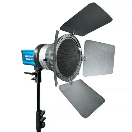 Dracast Fresnel Lens para X Series M80 LED Monolights Lente Ajustable 15-45° con Barndoors y Grid