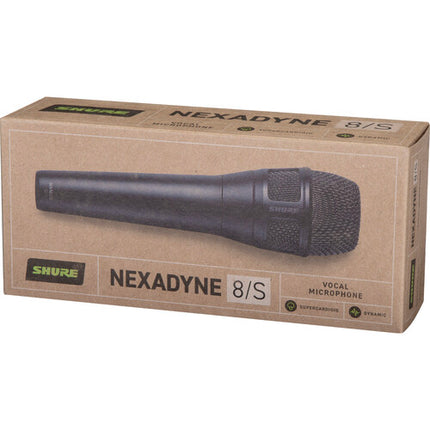 Shure Nexadyne 8/S Micrófono Vocal Dinámico Supercardioide Negro con Clip Adaptador y Funda
