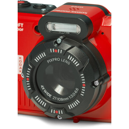 Kodak PIXPRO WPZ2 Cámara Digital Rojo 16.35MP Zoom Óptico 4x 27-108mm