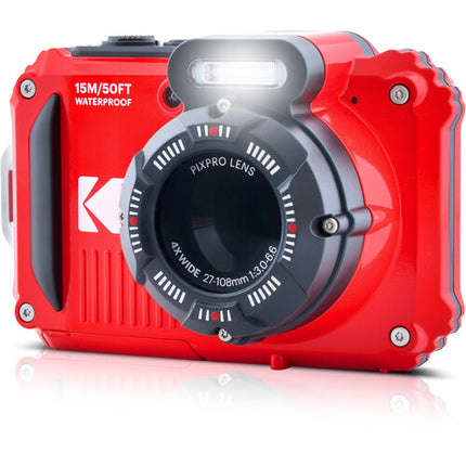 Kodak PIXPRO WPZ2 Cámara Digital Rojo 16.35MP Zoom Óptico 4x 27-108mm