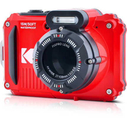 Kodak PIXPRO WPZ2 Cámara Digital Rojo 16.35MP Zoom Óptico 4x 27-108mm