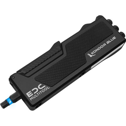 Kondor Blue EDC Multi-Herramienta Bit Driver Negro con Niveles y Bits Magnéticos