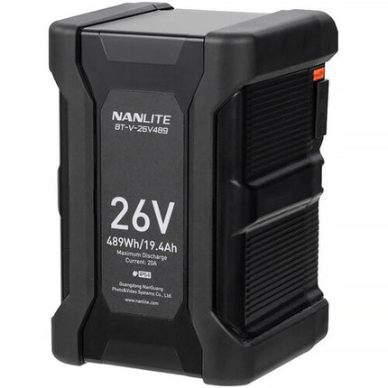 Nanlite Batería V-Mount 26V 489Wh para Forza 500 II y 720 con D-Tap y Resistencia IP54