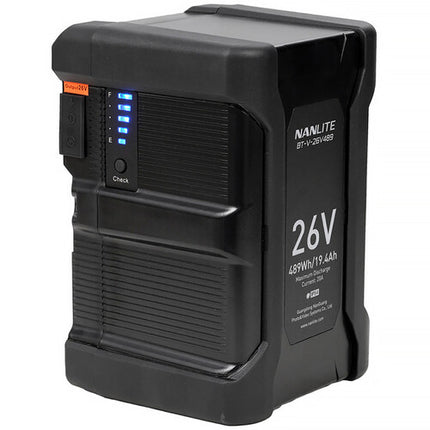 Nanlite Batería V-Mount 26V 489Wh para Forza 500 II y 720 con D-Tap y Resistencia IP54