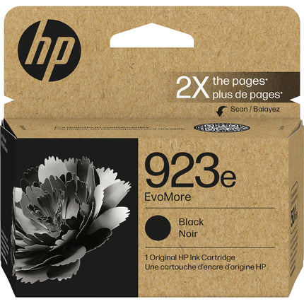 Cartucho de Tinta Original HP 923e EvoMore Negro para HP OfficeJet Pro 8125e 8135e 8139e
