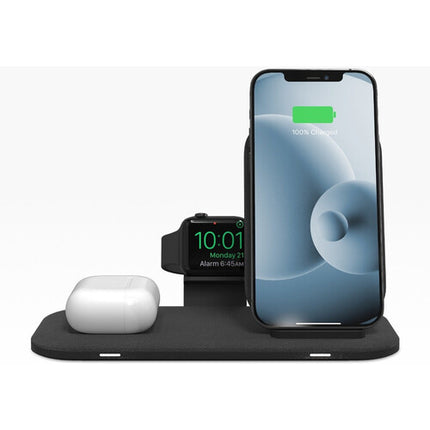 mophie 15W Soporte de Carga Inalámbrica Negro con 2 Puestos y Adaptador 5'