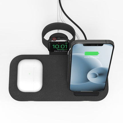 mophie 15W Soporte de Carga Inalámbrica Negro con 2 Puestos y Adaptador 5'