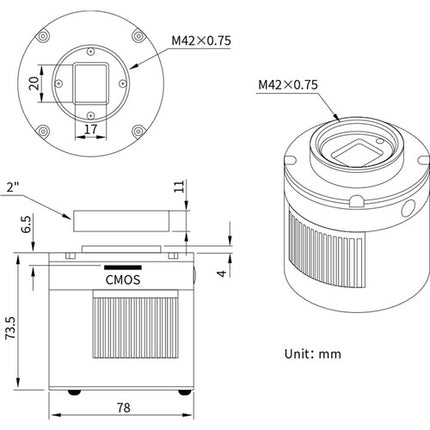 ZWO ASI533MC Pro Cámara Astronómica Color Refrigerada 9MP Sensor 3.76µ