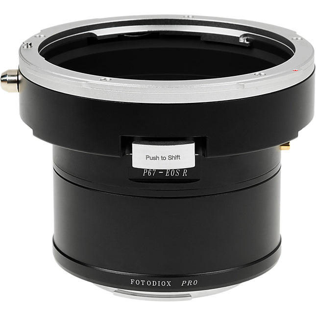 FotodioX Adaptador de Lente Shift para Pentax 6x7 a Canon RF con Rotación 360° y Desplazamiento +/-10°