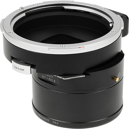 FotodioX Adaptador de Lente Shift para Pentax 6x7 a Canon RF con Rotación 360° y Desplazamiento +/-10°