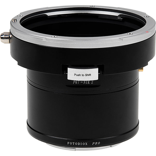 FotodioX Adaptador Shift para Lente Pentax 6x7 a Cámara Nikon Z 10° de Desplazamiento Rotación 360° Pie de Trípode Integrado