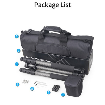 INNOREL RT85C+N44 Trípode de Fibra de Carbono con Cabezal Esférico Capacidad 25 kg Altura 25 a 184 cm Negro