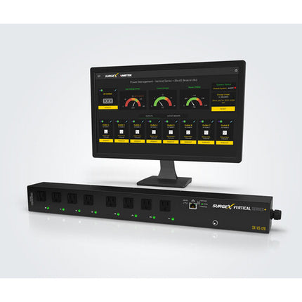SURGEX Vertical Series+ PDU Monitoreado 120V 8 Salidas NEMA 5-15R