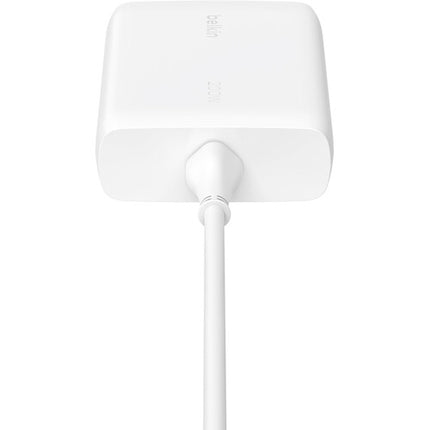 Belkin BoostCharge Pro Cargador USB-C GaN 200W 4 Puertos y Cable Extraíble