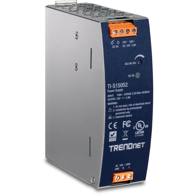 TRENDnet 150W Fuente de alimentación industrial DIN-Rail 56V 2.9A