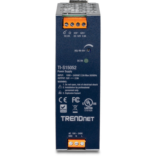 TRENDnet 150W Fuente de alimentación industrial DIN-Rail 56V 2.9A