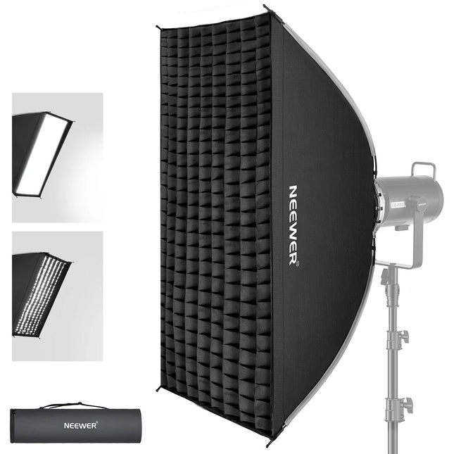 Neewer Softbox Rectangular 12 x 47 pulgadas con Montura Bowens y Rejilla