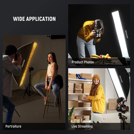 Neewer Softbox Rectangular 12 x 47 pulgadas con Montura Bowens y Rejilla