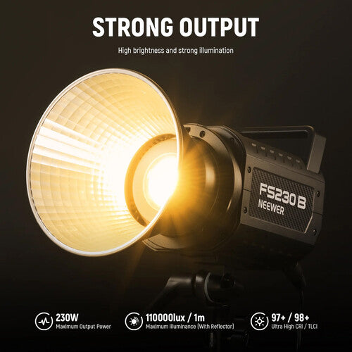 Neewer FS230B LED Monolight Bi-Color Luz Continua 110000 Lux 2700-6500K Reflector Incluido