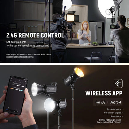 Neewer FS230B LED Monolight Bi-Color Luz Continua 110000 Lux 2700-6500K Reflector Incluido