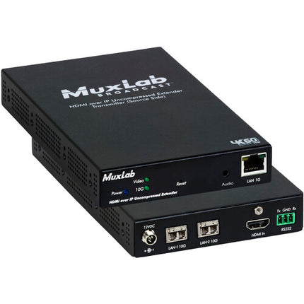 MuxLab Convertidor 12G-SDI a HDMI 2.0 con Extensor de Audio 4K60 DCI Metal