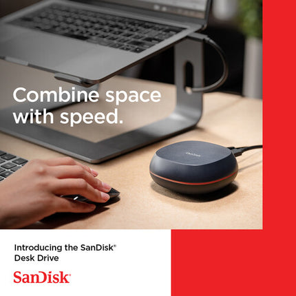 SanDisk 4TB Desk Drive SSD Unidad Externa USB-C 3.2 Gen 2 1000 MB/s Adapter