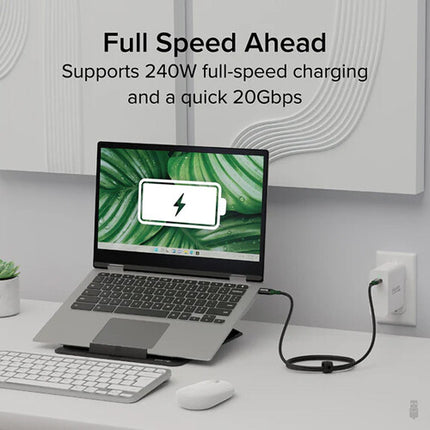 Plugable Cable USB-C 3.2 Gen 2x2 20 Gb/s 3.3 Pies 240W EPR