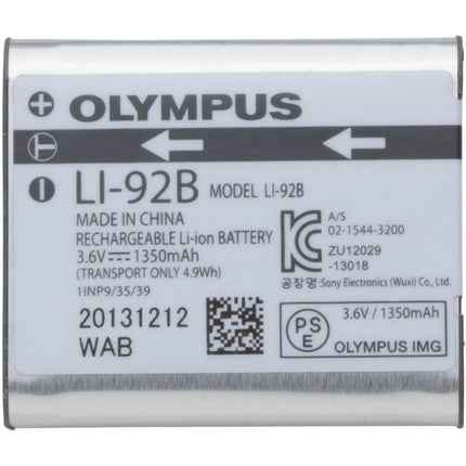 Batería Recargable OM SYSTEM LI-92B 3.6V 1350mAh para Tough TG-5 TG-6 TG-7