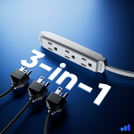 Maximm Cable 3 Tomas Cable de Extensión 16-AWG 1 Pieza Blanco