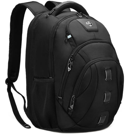 Swissdigital PIXEL PRO Mochila Negra 31L para Laptop 17 pulgadas con USB-C y RFID