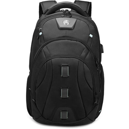 Swissdigital PIXEL PRO Mochila Negra 31L para Laptop 17 pulgadas con USB-C y RFID