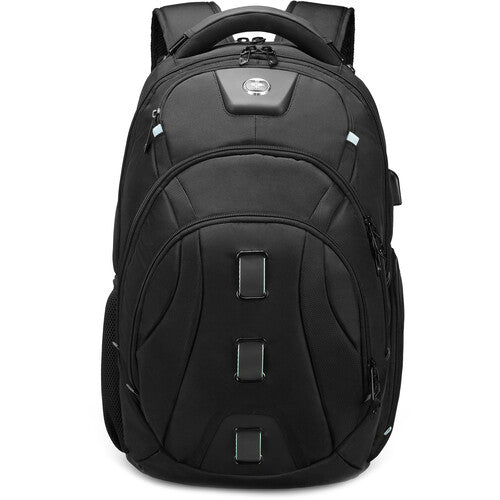 Swissdigital PIXEL PRO Mochila Negra 31L para Laptop 17 pulgadas con USB-C y RFID