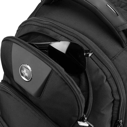Swissdigital PIXEL PRO Mochila Negra 31L para Laptop 17 pulgadas con USB-C y RFID