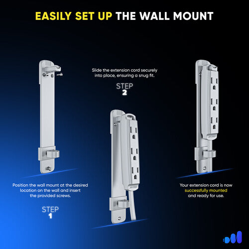 Maximm Cable Extensión Eléctrica 3 Salidas 6 Pies Con Enchufe Giratorio 360° Blanco