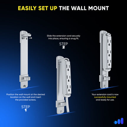 Maximm Cable Extensión Eléctrica 3 Tomas 15 Pies Rotación 360° Blanca