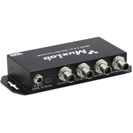 MuxLab HDMI 2.0 a 12G-SDI Convertidor 4 Salidas SDI 4K60 Compacto