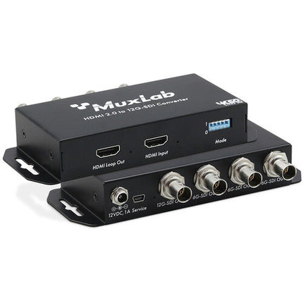MuxLab HDMI 2.0 a 12G-SDI Convertidor 4 Salidas SDI 4K60 Compacto