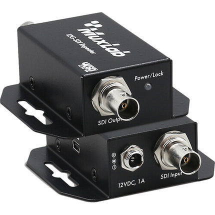 MuxLab 12G-SDI Repetidor Amplificador con Entrada y Salida 12G-SDI