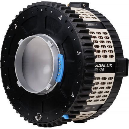 Nanlux FL-28 Travel Lente Fresnel para Evoke 900c 1200B 17-43° con Barndoor y Estuche