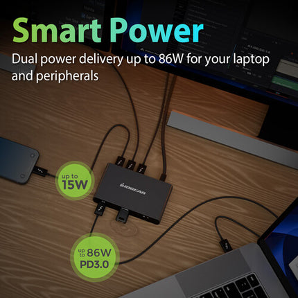 IOGEAR Quantum Thunderbolt 4 Mini Dock 86W USB-C 8K 0.8m Cable