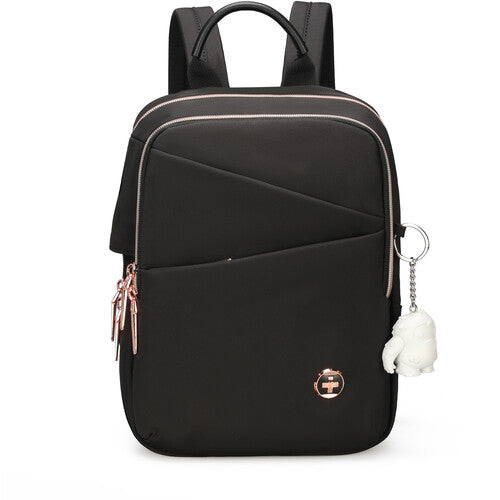 Swissdigital KATY ROSE NG Mochila Negra 7L para Tablet 9.7 con Puerto USB-C y Bolsillos RFID