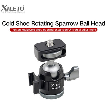 XILETU Mini Tripié con Cabezal Esférico Extensión Central 27 cm Capacidad 2.5 kg