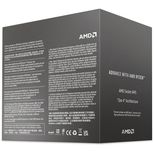 AMD Ryzen 5 8400F Procesador AM5 6 Núcleos 4.7 GHz Turbo con Cooler Wraith Stealth
