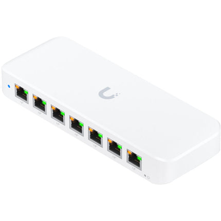 Ubiquiti Ultra 210W 8 Puertos Gigabit PoE+ Switch de Red Gestionado 202W Presupuesto Energético Kit de Montaje Mural