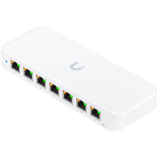 Ubiquiti Ultra 210W 8 Puertos Gigabit PoE+ Switch de Red Gestionado 202W Presupuesto Energético Kit de Montaje Mural