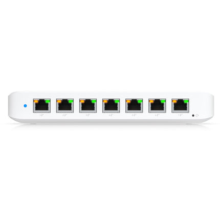 Ubiquiti Ultra 210W 8 Puertos Gigabit PoE+ Switch de Red Gestionado 202W Presupuesto Energético Kit de Montaje Mural